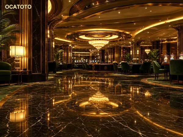 Tampilan permainan kasino di perangkat seluler